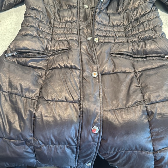 Michael Kors Gray Packable Down Fill Puffer Jacket Coat Women’s Size Medium - Picture 10 of 13